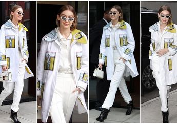 Kenakan Jaket Pop Art, Gigi Hadid Habiskan 200 Juta Rupiah Untuk Satu Kali Tampilan Stylishnya, Mewahhh!! 