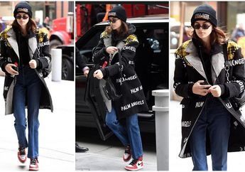 Musim Dingin Tetap Stylish, Gaya Fashion Kaia Gerber dengan Topi Beanie dan Jaket yang Super Keren!