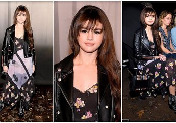 Tampil Manis dengan Dress Floral dan Jaket Kulit, Selena Bawa Tas Seharga 495 Dolar Amerika
