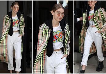 Tren Jaket dari Bahan PVC ala Artis Hollywood, Intip nih Punya Gigi Hadid yang Motifnya Seru banget!