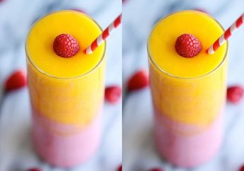 Cantik Banget! Smoothie Mangga-Jeruk Ini Cocok Dihidangkan Saat Kumpul Keluarga dan Bikin Suasana Makin Ceria