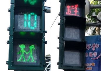 Sambut Hari Valentine, Lampu Penyeberangan Jalan di Kota Ini Diubah Jadi Romantis, Jomblo Dilarang Baper ya!