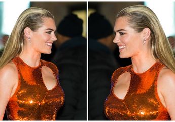 Wow...Kate Upton Tampil Berkilau dengan Dress Metalik, Intip Penampilannya yuk!