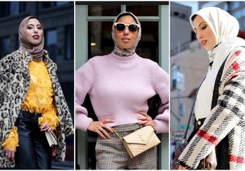 Inspirasi Busana Hijab Modest dari Fashionista Asal Turki Melanie Elturk di Jalanan New York Fashion Week 2018