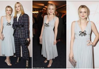 Kenakan Midi Dress Simpel, Penampilan Dakota Fanning Cantik dan Stunning banget!
