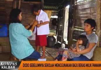 Mengharukan, Siswa SD Yang Pakai Seragam Bekas Pamannya Akhirnya Dapat Seragam Baru dari Jokowi