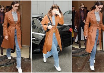 Kembali Tampil Edgy, Harga Celana Jeans Bella Hadid Nggak Nahan, Mewah banget! 
