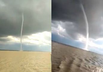 Sebuah Fenomena Mengerikan Terekam di Danau Tempe, Sulawesi Selatan