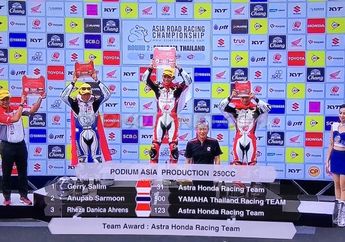 Wow! Bendera Merah Putih Dikibarkan Gerry Salim di Race 1 Balapan Motor Tertinggi Asia, Tuan Rumah Thailand Keok