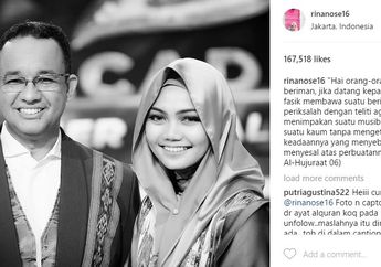 Gara-gara Foto ini, Postingan Rina Nose membludak, Sampai 8000 Komentar, 173.367 Like