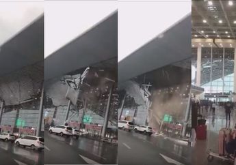 Ngeri, Dipadati Para Penumpang Atap Bandara Ini Tiba-tiba Ambrol