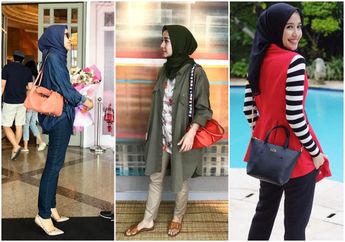 Jangan Lihat Merek sama Harganya, Tapi Gaya Busana Hijab Laudya Cynthia Bella Ini Mudah Kamu Tiru, Coba deh!