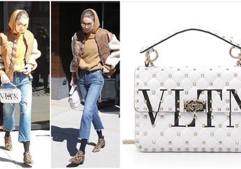 Jalan Santai di Kota New York, Gigi Hadid Tampil Matching dengan Jaket Bomber dan Sepatu Leopard