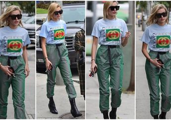 Gaya Fashion Hailey Baldwin Kembali Mencuri Perhatian dengan Celana Hijau Army dan Sepatu Boots 