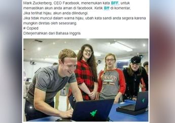Lagi Viral Ketik BFF di Facebook, Hoax Euy
