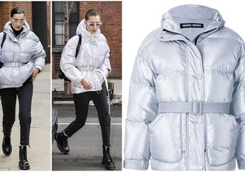Sekali Lagi Model Jaket Puff Bella Hadid Mencuri Perhatian Saat Berada di Manhattan, Harganya Mewah banget! 