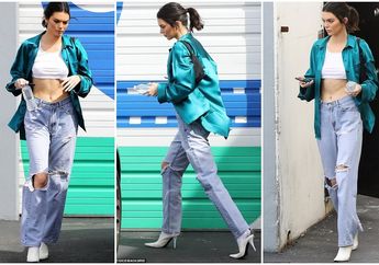 Punya Perut Rata, Kendall Jenner Kembali Pamer Tubuh Langsingnya dengan Crop Top dengan Jeans Ripped, Stunning! 