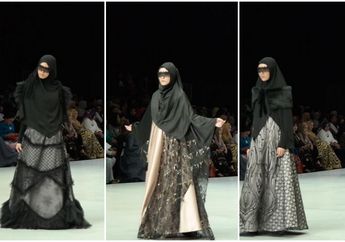Busana Syari Bertajuk Drama Queen karya Dian Risty Hiasi Runway Indonesia Fashion Week 2018