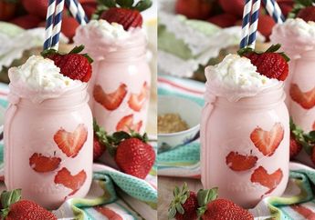 Cantik dan Lezat, yuk Bikin Strawberry Cheesecake Smoothie Besok Pagi!