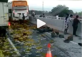 VIDEO: Kecelakaan di Tol Kertosono Daerah Ngawi, 1 Orang Meninggal Dunia