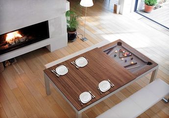 Hemat Tempat, Meja Makan Unik Ini Sekaligus Meja Billiard, Penasaran?
