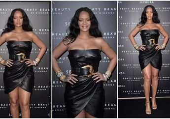 Sempat Diterpa Isu Hamil, Rihanna Tampil Seksi dan Stylish Saat Peluncuran Fenty Beauty Terbaru di Milan