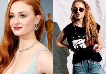 Sophie Turner Bergaya Kasual dengan Sunglasses Berwarna Two-Tone yang Unik, Lihat yuk!