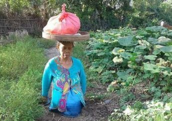 Tak Punya Kaki, Wanita Ini Tiap Hari Berjualan untuk Menyambung Hidup 