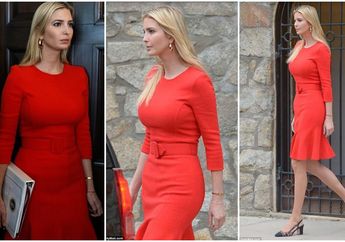 Siapa Bilang Mini Dress Merah Nggak Bisa Tampil Simpel? Intip Gaya Fashion Ivanka Trump yang Satu Ini deh...