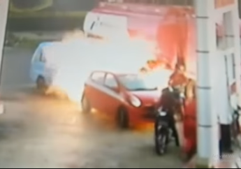 VIDEO: DETIK-DETIK Pom Bensin Terbakar Akibat Motor Berknalpot Tidak Standar