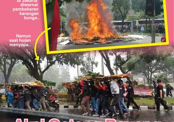 MEME : Karangan Bunga untuk Ahok-Djarot Dibakar Buruh