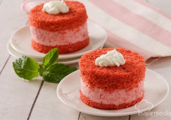 Resep - Puding Red Velvet Strowberry Camilan Segar Yang Lezat