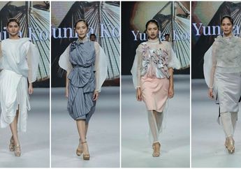 Bagi Kamu yang Feminin, Koleksi Busana Draperi Karya Yunita Kosasih di Surabaya Fashion Parade Ini Wajib Dilirik