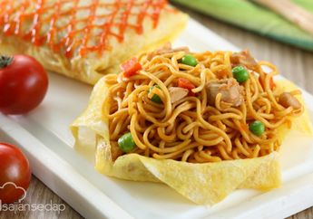Resep - Mi Goreng Pattaya Berbungkus Telur Dadar Enak Buat Sarapan
