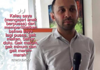 Begini Cara Teuku Zacky Mengajarkan Anak Puasa