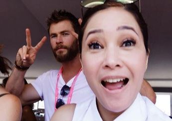 Wow, Maia Estianty Dekat Dengan Chris Hemsworth Saat Nonton GP Monaco... Pacaran?