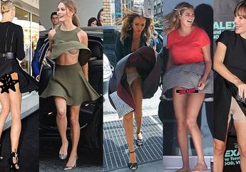 Ups! Ingin Nampak Cantik, 5 Rok Artis Cantik Malah Tersingkap ke Atas Terbawa Angin