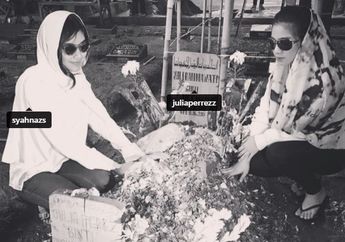 Nyekar ke Makam Jupe, Syahnaz Sadiqah Pasang Muka Bahagia. Ada Apa Ya?