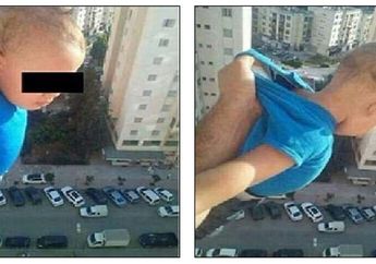 Bikin Video Ayunkan Anak di Ketinggian 15 Lantai, Alasan Ayah ini Bikin Netizen Murka