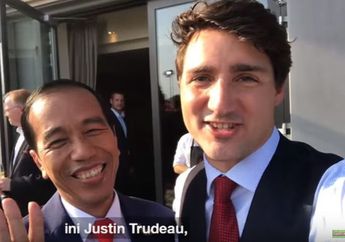 Duh, Jokowi Ngevlog Bareng PM Ganteng Justin Trudeau, Perhatikan Sorotan Mata Ibu Iriana
