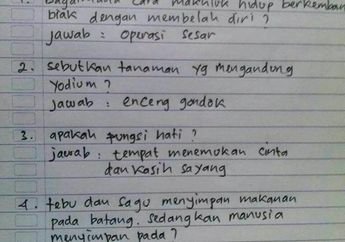Jawaban Anak Kelas 6 SD Bikin Kesel tapi Sekaligus Ngakak, Ini Jawaban Pertanyaan Soal Ujian... Hahaha...