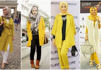 Inspirasi Busana Hijab Nuansa Kuning Mustard ala Hijabers di Instagram