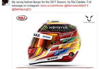 Menurut Kamu, Keren Enggak Desain Helm Lewis Hamilton?