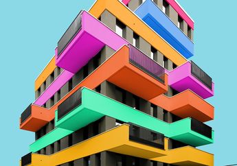 FOTO KREATIF: Orang Ini Mengedit Bangunan Ini Jadi Warna-Warni dengan Photoshop