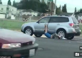 Berniat Jahat, Pencuri Mobil Ini Malah Terseret Tanpa Celana, Lihat Videonya, Bikin Ngakak!