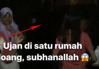 VIRAL! Video Fenomena Aneh Hujan Cuma Terjadi di Satu Rumah Saja, Kanan dan Kirinya Kering