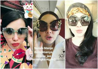 Dari Model Kupu-kupu Sampai Aksen Paku, Tebak-tebakan yuk Harga Kacamata Syahrini Ini