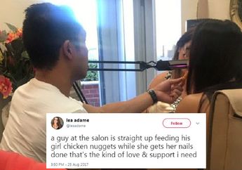 Bikin Baper! Simak Apa yang Dilakukan Laki-laki Ini Ke Pacarnya Saat di Salon, Bener-bener Diluar Dugaan!