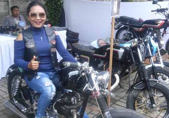 Erma Zarina Pemain Film Bajaj Bajuri, Ikutan Riding ke Jakarta Motorgarage 2017