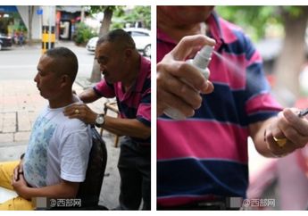 Bukan Tukang Cukur Biasa, Laki-laki Ini Juga Membersihkan Mata Dengan Barang Tajam Ini